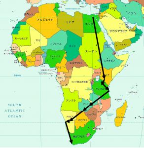 アフリカ大陸＿移動概要